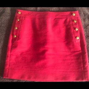 JCrew Mini Skirt with Nautical Button Detail